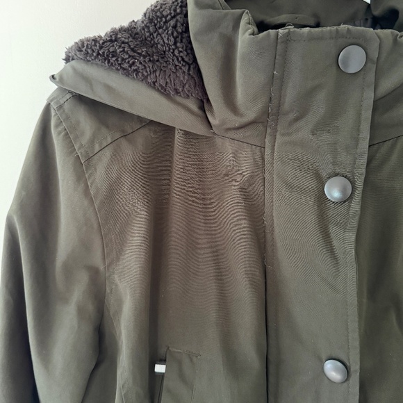 Canadiana Black Down Parka Winter Coat Jacket S - Picture 3 of 7